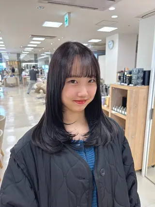 ミディアム 🎀暖色カラー/透明 感カラー/ひな🎀のヘアスタイル