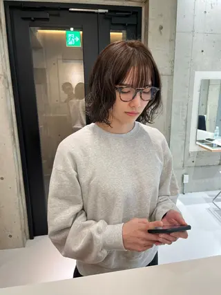 ショート カラー パーマ nagi所属・横田直也／韓国風 レイヤーカット／千種のヘアスタイル