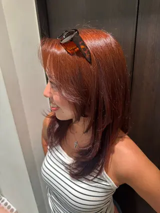 カラー め ぐのヘアスタイル