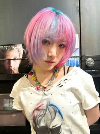 ショート レイヤー/ハイトーン ✂︎ゆーぴ✂︎のヘアスタイル