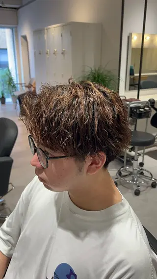 ミディアム パーマ メンズ 【パーマ満足度No. 1🥇】宮脇 大樹のヘアスタイル