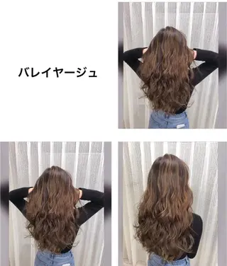 ロング カラー パーマ ネイル 美容室 ソンリエのヘアスタイル