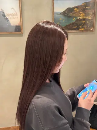 ロング 渋谷/切りっぱなし レイヤー/ブリーチのヘアスタイル