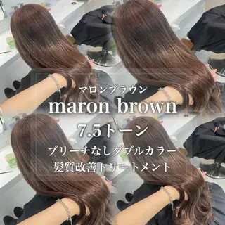 カラー 🎀艶髪ブラウンof ficialhimiのヘアスタイル