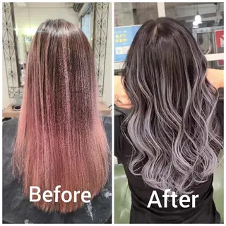 ロング カラー cherie所属・バレイヤージュ/ ハイライト/大内格のヘアスタイル