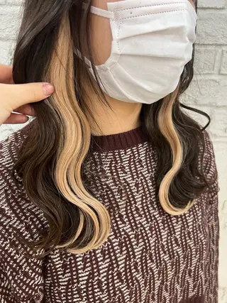 セミロング カラー･縮毛モデル 募集中🤍REI🤍のヘアスタイル