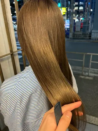 ロング 艶髪color💎髪 質改善ストレート大吉のヘアスタイル