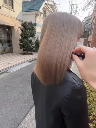 ミディアム カラー 艶髪カラー✨似合わせ No.1🥇渡辺康貴のヘアスタイル