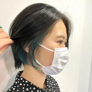 ショート カラー ヘアアレンジ 🎀ダブルカラーレイ ヤーyuuri🎀のヘアスタイル