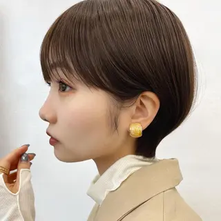 ショート カラー レイヤー/ショート透 明感カラー/西田祐賀のヘアスタイル