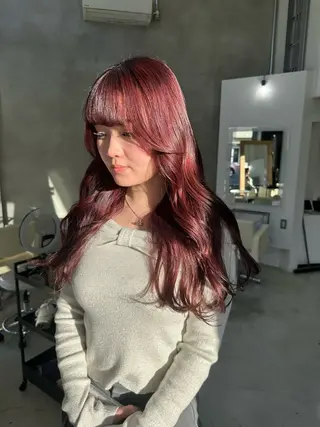 ロング カラー solua所属・さあや 【透け感/艶感】のヘアスタイル
