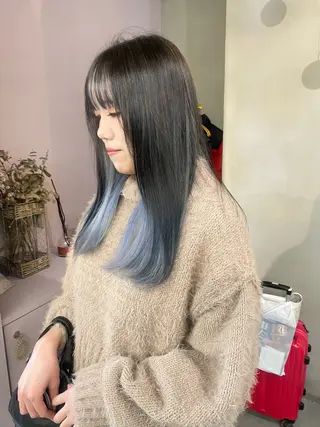 ロング カラー qulim所属・前橋 姫奈のヘアスタイル