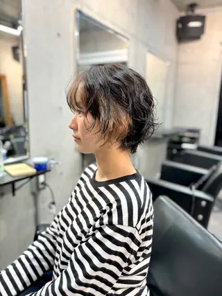 ショート パーマ ショートボブ髪質改善 縮毛矯正上手い山道潤のヘアスタイル