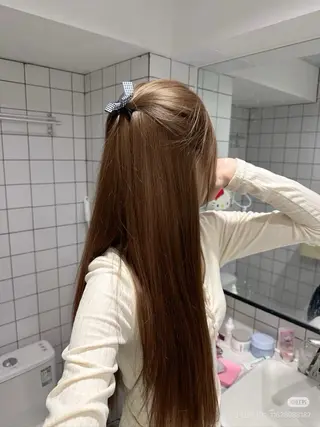 ロング カラー パーマ 🤍レイヤーカット/ ベージュヘア🤍のヘアスタイル