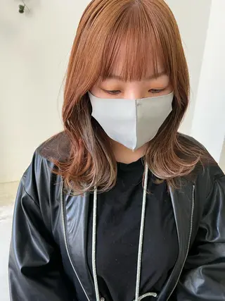 ミディアム カラー 顔周りカット/透明感 カラー✂️MEIのヘアスタイル
