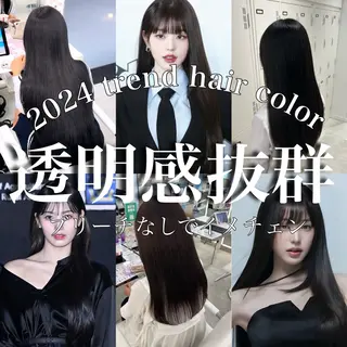 ロング カラー 透明感ハイトーン特化 /ケアブリーチ/莉駒のヘアスタイル