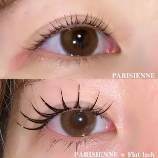 マツエク・マツパ 肌に馴染むハイトーン /ミルクティーカラーのヘアスタイル