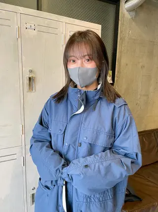 セミロング カラー パーマ/レイヤー 岩山丈一郎のヘアスタイル