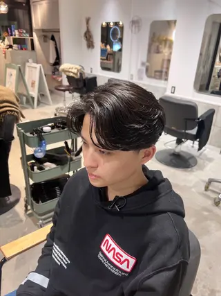 ミディアム パーマ メンズ メンズカットパーマ ✂️ JOYAのヘアスタイル