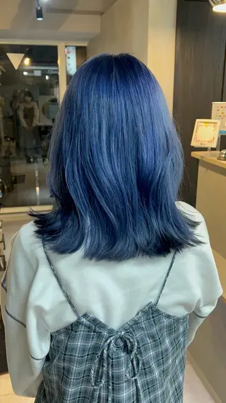 ミディアム カラー 心斎橋ヘアカラー ブリーチmarinaのヘアスタイル