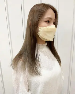 ロング カラー ヘアアレンジ アイブロウ pu+on. nailworks所属・fuyumi / ニュアンスネイルのネイルデザイン