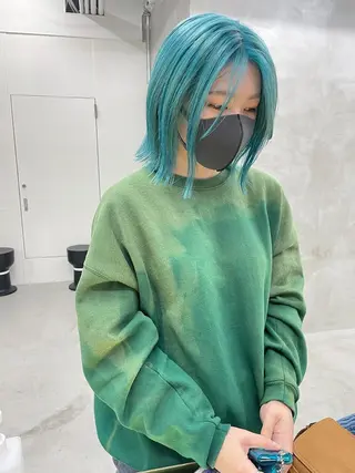 ミディアム カラー パーマ ヘアアレンジ メンズ ハイトーン/レイヤー 🌸さくらのヘアスタイル