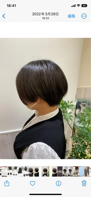 ショート 🦕望月渉🦕 パーマ🌪️ブリーチのヘアスタイル