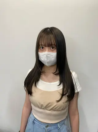 セミロング カラー sunc所属・レイヤーカット ワンホンヘアそうたのヘアスタイル