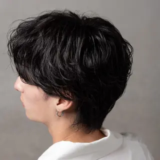 ショート パーマ メンズ Mens salon ANDYのヘアスタイル