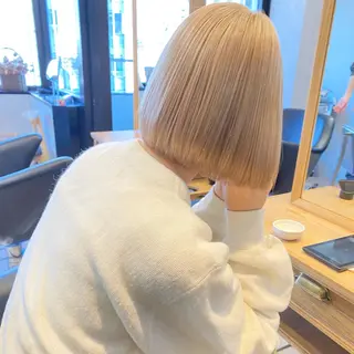 ミディアム カラー chlom所属・🌱大人ハイトーン RENのヘアスタイル