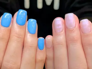 ショート カラー ネイル ネイルサロン リリーブランシュ所属・森 瑞紀のネイルデザイン