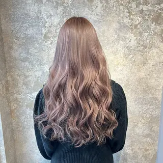 ロング カラー 編み込みエクステ/ ハイトーン りょすけのヘアスタイル