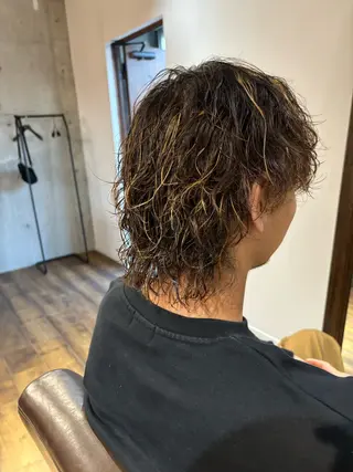 ミディアム カラー パーマ メンズ FOR Men`s hair所属・高橋 一樹のヘアスタイル