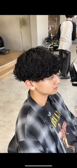 ショート パーマ メンズ メンズパーマ/新潟/ 万代／田崎亮🌟のヘアスタイル
