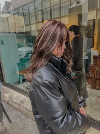 セミロング カラー 海外デザイン🇺🇸 石渡諒太のヘアスタイル
