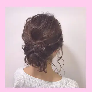 ヘアアレンジ SHIN/レイヤー カット×クロスパーマのヘアスタイル