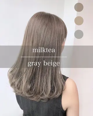 セミロング カラー 🩵ハイトーン 美咲🩵のヘアスタイル