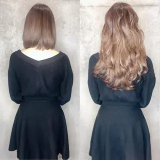 ロング カラー ヘアアレンジ キッズ ネイル マツエク・マツパ ACHFILO モデル募集のヘアスタイル