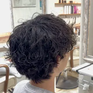 ショート パーマ メンズ 💥横浜メンズ特化 💥ルキのヘアスタイル
