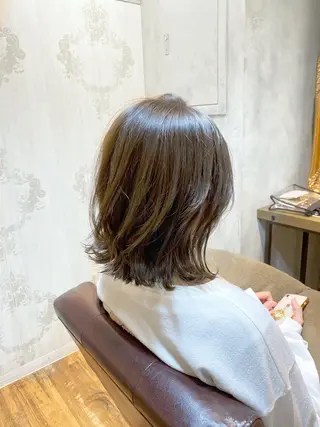 ミディアム カラー 髪質改善くすみカラー 🍀/石川大輔のヘアスタイル