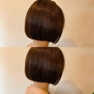 ショート カラー ボブ韓国風レイヤー 髪質改善/畠中ケントのヘアスタイル