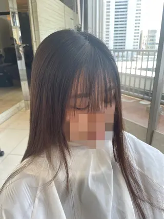 ロング ちぐさ/暖色/ ワンカラー🤍のヘアスタイル