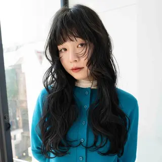 ロング パーマ レイヤー/パーマ/ 艶カラー/💚千琴のヘアスタイル