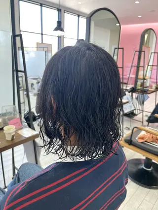 ミディアム パーマ 南雲 優佑のヘアスタイル