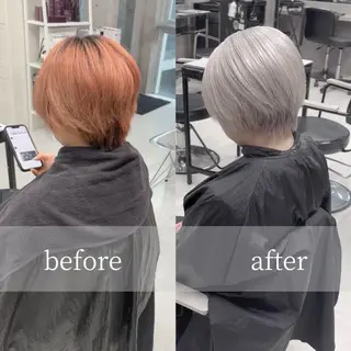 ショート ハイトーン×エクステ 💞くるみのヘアスタイル