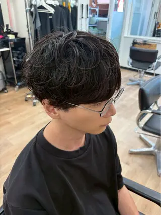ミディアム WAVEY ft.fifth MENS SALON横浜西口所属・わたる /カットモデル募集のヘアスタイル