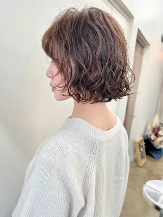 パーマ RIN パーマ/暖色カラーのヘアスタイル