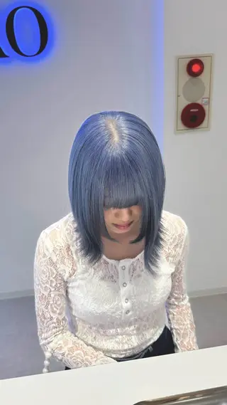 ミディアム カラー ZERO所属・ブリーチ/艶カラー 💎koharu💎のヘアスタイル