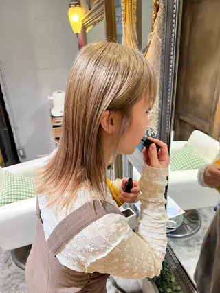 ミディアム カラー 小笠原 悠斗のヘアスタイル