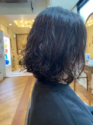 ミディアム カラー パーマ 理想のツヤ髪へ 👼谷山　潮音👼のヘアスタイル